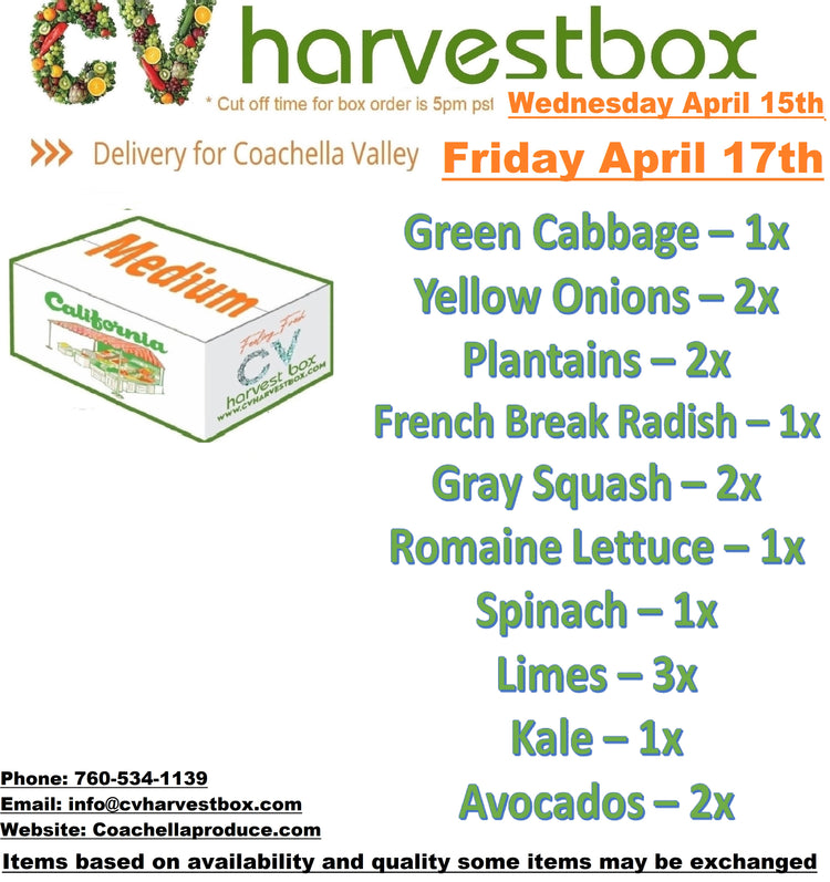 CV Produce Box (Changes Weekly)