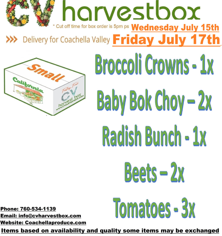 CV Harvest Box (Changes Weekly!)