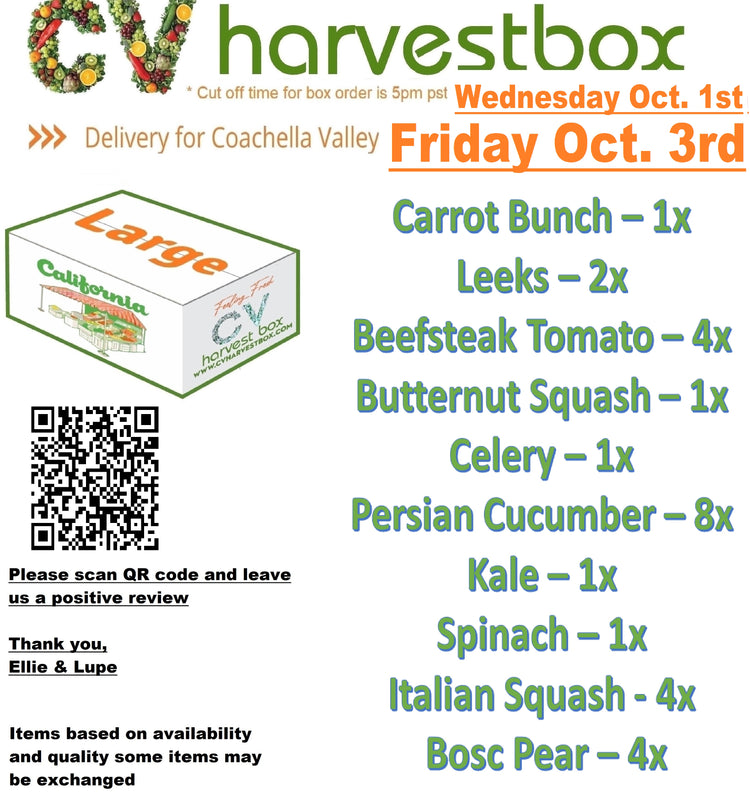 CV Harvest Box (Changes Weekly!)