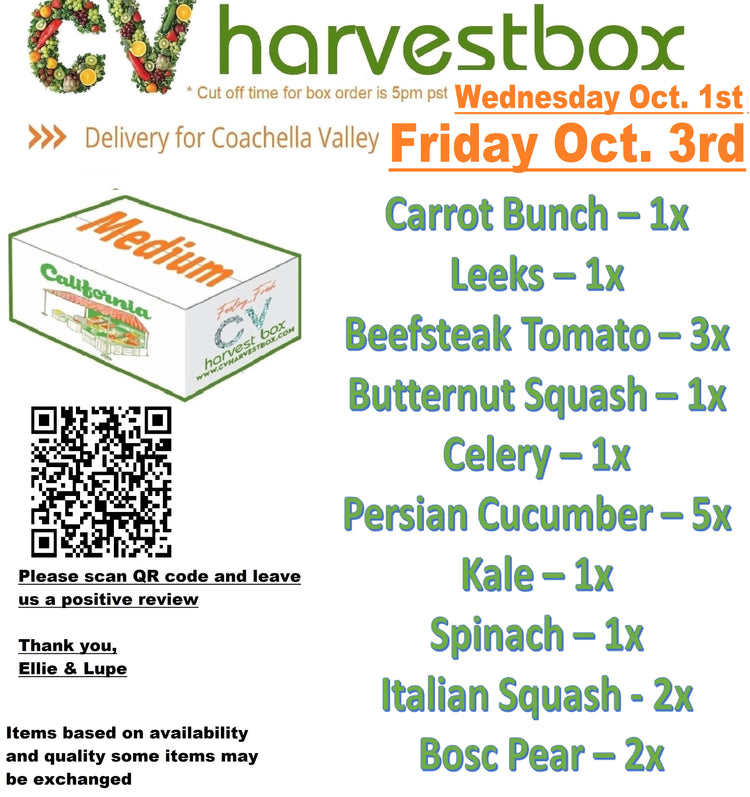 CV Harvest Box (Changes Weekly!)