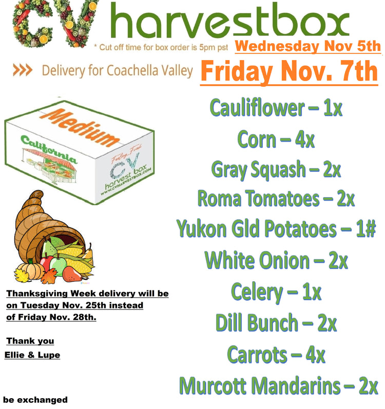 CV Harvest Box (Changes Weekly!)