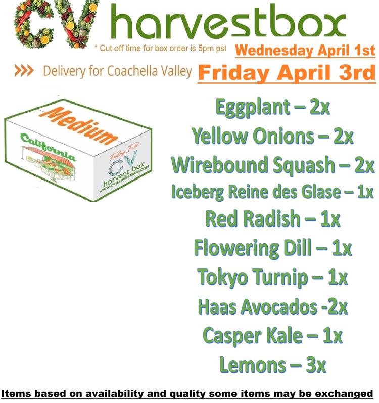 CV Harvest Box (Changes Weekly!)