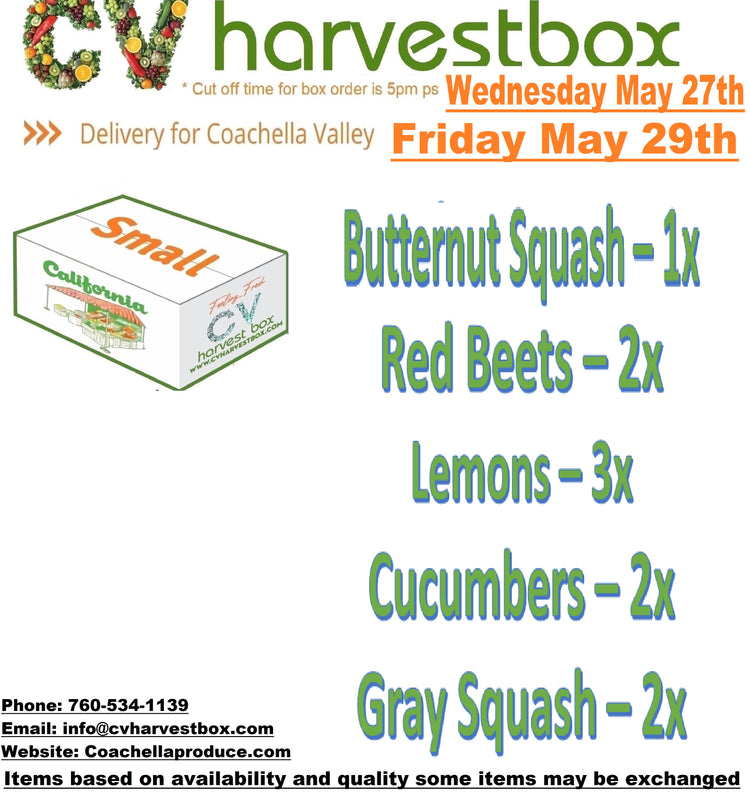 CV Harvest Box (Changes Weekly!)