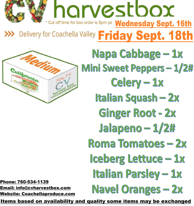CV Produce Box (Changes Weekly)